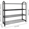 image:imageAmericanflat Shoe Organizer  3 Tier Shoe Rack Storage Shelf with Sturdy Steel Frame  Ideal for Closets Entryways or Garages  SpaceSaving Design and Easy to Assemble  BlackBlack