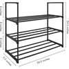 image:imageAmericanflat Shoe Organizer  3 Tier Shoe Rack Storage Shelf with Sturdy Steel Frame  Ideal for Closets Entryways or Garages  SpaceSaving Design and Easy to Assemble  BlackBlack