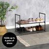 image:imageAmericanflat Shoe Organizer  3 Tier Shoe Rack Storage Shelf with Sturdy Steel Frame  Ideal for Closets Entryways or Garages  SpaceSaving Design and Easy to Assemble  BlackBlack