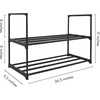 image:imageAmericanflat Shoe Organizer  3 Tier Shoe Rack Storage Shelf with Sturdy Steel Frame  Ideal for Closets Entryways or Garages  SpaceSaving Design and Easy to Assemble  BlackBlack