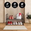 image:imageAmericanflat Shoe Organizer  3 Tier Shoe Rack Storage Shelf with Sturdy Steel Frame  Ideal for Closets Entryways or Garages  SpaceSaving Design and Easy to Assemble  BlackBlack