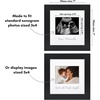 image:imageAmericanflat Sonogram Picture Frame with ShatterResistant Glass  7x7 Ultrasound Frame for 3x4 Sonograms with Interchangeable Mats  Signature Collection  Square Frames for Tabletop and Wall  BlackBlack