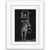 image:imageAmericanflat 10x10 Deep Picture Frame  Matted to 8x8  Black  Shatterresistant glass wall or tabletop display with included easel sawtooth hangers includedWhite
