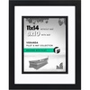 image:imageAmericanflat 11x14 Picture Frame  Matted to 8x10  Black  Decorative inner mat accent Shatterresistant glass hangs vertical or horizontal sawtooth hangers included
