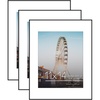 image:imageAmericanflat 11x14 Picture Frame 3Pack  Matted to 8x10  Black  Frontloading design Shatterresistant glass fits photos posters and art