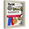 image:imageAmericanflat 11x14 Shadow Box Frame  Matted to 9x12  Driftwood  Shatterresistant glass 15 inch interior depth hangs vertical or horizontal displays keepsakes medals and memorabiliaLight Wood