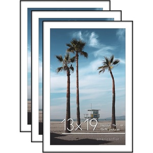 image:imageAmericanflat 13x19 Poster Frame 3Pack  Matted to 11x17  Black  Frontloading design Shatterresistant glass fits photos posters and art