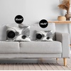 image:imageAmericanflat 14x10 Throw Pillow with Sewnin Insert  AllinOne Decorative Pillows  No Cover Needed  Soft and Durable Cushion for Bed or Sofa  Polyester  Black and WhiteBlack and White