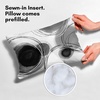 image:imageAmericanflat 14x10 Throw Pillow with Sewnin Insert  AllinOne Decorative Pillows  No Cover Needed  Soft and Durable Cushion for Bed or Sofa  Polyester  Black and WhiteBlack and White
