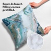 image:imageAmericanflat 18x18 Throw Pillow with Sewnin Insert  AllinOne Decorative Pillows  No Cover Needed  Soft and Durable Cushion for Bed or Sofa  Polyester  Red Orange and WhiteWhite and Blue