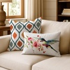 image:imageAmericanflat 18x18 Throw Pillow with Sewnin Insert  AllinOne Decorative Pillows  No Cover Needed  Soft and Durable Cushion for Bed or Sofa  Polyester  Red Orange and WhiteWhite