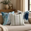 image:imageAmericanflat 18x18 Throw Pillow with Sewnin Insert  AllinOne Decorative Pillows  No Cover Needed  Soft and Durable Cushion for Bed or Sofa  Polyester  Red Orange and WhiteGreen and White