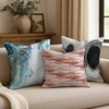 image:imageAmericanflat 18x18 Throw Pillow with Sewnin Insert  AllinOne Decorative Pillows  No Cover Needed  Soft and Durable Cushion for Bed or Sofa  Polyester  Red Orange and WhiteRed