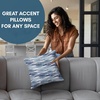 image:imageAmericanflat 18x18 Throw Pillow with Sewnin Insert  AllinOne Decorative Pillows  No Cover Needed  Soft and Durable Cushion for Bed or Sofa  Polyester  Red Orange and WhiteBrushstroke Blue