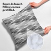 image:imageAmericanflat 18x18 Throw Pillow with Sewnin Insert  AllinOne Decorative Pillows  No Cover Needed  Soft and Durable Cushion for Bed or Sofa  Polyester  Red Orange and WhiteBlack