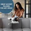 image:imageAmericanflat 18x18 Throw Pillow with Sewnin Insert  AllinOne Decorative Pillows  No Cover Needed  Soft and Durable Cushion for Bed or Sofa  Polyester  Red Orange and WhiteBlack and White