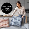 image:imageAmericanflat 18x18 Throw Pillow with Sewnin Insert  AllinOne Decorative Pillows  No Cover Needed  Soft and Durable Cushion for Bed or Sofa  Polyester  Red Orange and WhiteBrushstroke Blue