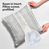image:imageAmericanflat 18x18 Throw Pillow with Sewnin Insert  AllinOne Decorative Pillows  No Cover Needed  Soft and Durable Cushion for Bed or Sofa  Polyester  Red Orange and WhiteCream and White