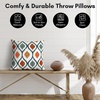 image:imageAmericanflat 18x18 Throw Pillow with Sewnin Insert  AllinOne Decorative Pillows  No Cover Needed  Soft and Durable Cushion for Bed or Sofa  Polyester  Red Orange and WhiteBlue  Orange and Yellow