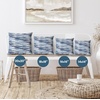 image:imageAmericanflat 18x18 Throw Pillow with Sewnin Insert  AllinOne Decorative Pillows  No Cover Needed  Soft and Durable Cushion for Bed or Sofa  Polyester  Red Orange and WhiteBrushstroke Blue