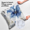 image:imageAmericanflat 18x18 Throw Pillow with Sewnin Insert  AllinOne Decorative Pillows  No Cover Needed  Soft and Durable Cushion for Bed or Sofa  Polyester  Red Orange and WhiteWhite and Indigo