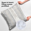 image:imageAmericanflat 18x18 Throw Pillow with Sewnin Insert  AllinOne Decorative Pillows  No Cover Needed  Soft and Durable Cushion for Bed or Sofa  Polyester  Red Orange and WhiteCream and White