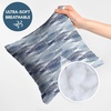 image:imageAmericanflat 18x18 Throw Pillow with Sewnin Insert  AllinOne Decorative Pillows  No Cover Needed  Soft and Durable Cushion for Bed or Sofa  Polyester  Red Orange and WhiteBrushstroke Blue