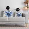 image:imageAmericanflat 18x18 Throw Pillow with Sewnin Insert  AllinOne Decorative Pillows  No Cover Needed  Soft and Durable Cushion for Bed or Sofa  Polyester  Red Orange and WhiteWhite and Indigo