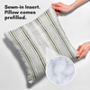 image:imageAmericanflat 18x18 Throw Pillow with Sewnin Insert  AllinOne Decorative Pillows  No Cover Needed  Soft and Durable Cushion for Bed or Sofa  Polyester  Red Orange and WhiteGreen and White