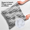 image:imageAmericanflat 18x18 Throw Pillow with Sewnin Insert  AllinOne Decorative Pillows  No Cover Needed  Soft and Durable Cushion for Bed or Sofa  Polyester  Red Orange and WhiteBlack