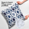 image:imageAmericanflat 18x18 Throw Pillow with Sewnin Insert  AllinOne Decorative Pillows  No Cover Needed  Soft and Durable Cushion for Bed or Sofa  Polyester  Red Orange and WhiteBlue