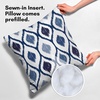 image:imageAmericanflat 18x18 Throw Pillow with Sewnin Insert  AllinOne Decorative Pillows  No Cover Needed  Soft and Durable Cushion for Bed or Sofa  Polyester  Red Orange and WhiteBlue
