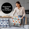 image:imageAmericanflat 18x18 Throw Pillow with Sewnin Insert  AllinOne Decorative Pillows  No Cover Needed  Soft and Durable Cushion for Bed or Sofa  Polyester  Red Orange and WhiteBlue  Orange and Yellow