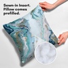 image:imageAmericanflat 18x18 Throw Pillow with Sewnin Insert  AllinOne Decorative Pillows  No Cover Needed  Soft and Durable Cushion for Bed or Sofa  Polyester  Red Orange and WhiteWhite and Blue