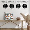image:imageAmericanflat 18x18 Throw Pillow with Sewnin Insert  AllinOne Decorative Pillows  No Cover Needed  Soft and Durable Cushion for Bed or Sofa  Polyester  Red Orange and WhiteBlue  Orange and Yellow