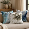 image:imageAmericanflat 18x18 Throw Pillow with Sewnin Insert  AllinOne Decorative Pillows  No Cover Needed  Soft and Durable Cushion for Bed or Sofa  Polyester  Red Orange and WhiteSepia
