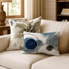 image:imageAmericanflat 18x18 Throw Pillow with Sewnin Insert  AllinOne Decorative Pillows  No Cover Needed  Soft and Durable Cushion for Bed or Sofa  Polyester  Red Orange and WhiteBlue and White