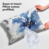 image:imageAmericanflat 18x18 Throw Pillow with Sewnin Insert  AllinOne Decorative Pillows  No Cover Needed  Soft and Durable Cushion for Bed or Sofa  Polyester  Red Orange and WhiteWhite and Indigo