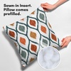 image:imageAmericanflat 18x18 Throw Pillow with Sewnin Insert  AllinOne Decorative Pillows  No Cover Needed  Soft and Durable Cushion for Bed or Sofa  Polyester  Red Orange and WhiteBlue  Orange and Yellow
