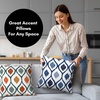 image:imageAmericanflat 18x18 Throw Pillow with Sewnin Insert  AllinOne Decorative Pillows  No Cover Needed  Soft and Durable Cushion for Bed or Sofa  Polyester  Red Orange and WhiteBlue