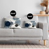 image:imageAmericanflat 18x18 Throw Pillow with Sewnin Insert  AllinOne Decorative Pillows  No Cover Needed  Soft and Durable Cushion for Bed or Sofa  Polyester  Red Orange and WhiteBlue and White