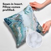 image:imageAmericanflat 18x18 Throw Pillow with Sewnin Insert  AllinOne Decorative Pillows  No Cover Needed  Soft and Durable Cushion for Bed or Sofa  Polyester  Red Orange and WhiteWhite and Blue