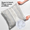 image:imageAmericanflat 18x18 Throw Pillow with Sewnin Insert  AllinOne Decorative Pillows  No Cover Needed  Soft and Durable Cushion for Bed or Sofa  Polyester  Red Orange and WhiteCream and White