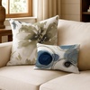 image:imageAmericanflat 18x18 Throw Pillow with Sewnin Insert  AllinOne Decorative Pillows  No Cover Needed  Soft and Durable Cushion for Bed or Sofa  Polyester  Red Orange and WhiteBlue and White