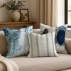 image:imageAmericanflat 18x18 Throw Pillow with Sewnin Insert  AllinOne Decorative Pillows  No Cover Needed  Soft and Durable Cushion for Bed or Sofa  Polyester  Red Orange and WhiteGreen and White
