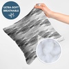 image:imageAmericanflat 18x18 Throw Pillow with Sewnin Insert  AllinOne Decorative Pillows  No Cover Needed  Soft and Durable Cushion for Bed or Sofa  Polyester  Red Orange and WhiteBlack