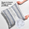 image:imageAmericanflat 18x18 Throw Pillow with Sewnin Insert  AllinOne Decorative Pillows  No Cover Needed  Soft and Durable Cushion for Bed or Sofa  Polyester  Red Orange and WhiteNavy Blue and White