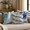 image:imageAmericanflat 18x18 Throw Pillow with Sewnin Insert  AllinOne Decorative Pillows  No Cover Needed  Soft and Durable Cushion for Bed or Sofa  Polyester  Red Orange and WhiteBlack