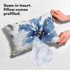image:imageAmericanflat 18x18 Throw Pillow with Sewnin Insert  AllinOne Decorative Pillows  No Cover Needed  Soft and Durable Cushion for Bed or Sofa  Polyester  Red Orange and WhiteWhite and Indigo