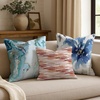 image:imageAmericanflat 18x18 Throw Pillow with Sewnin Insert  AllinOne Decorative Pillows  No Cover Needed  Soft and Durable Cushion for Bed or Sofa  Polyester  Red Orange and WhiteRed